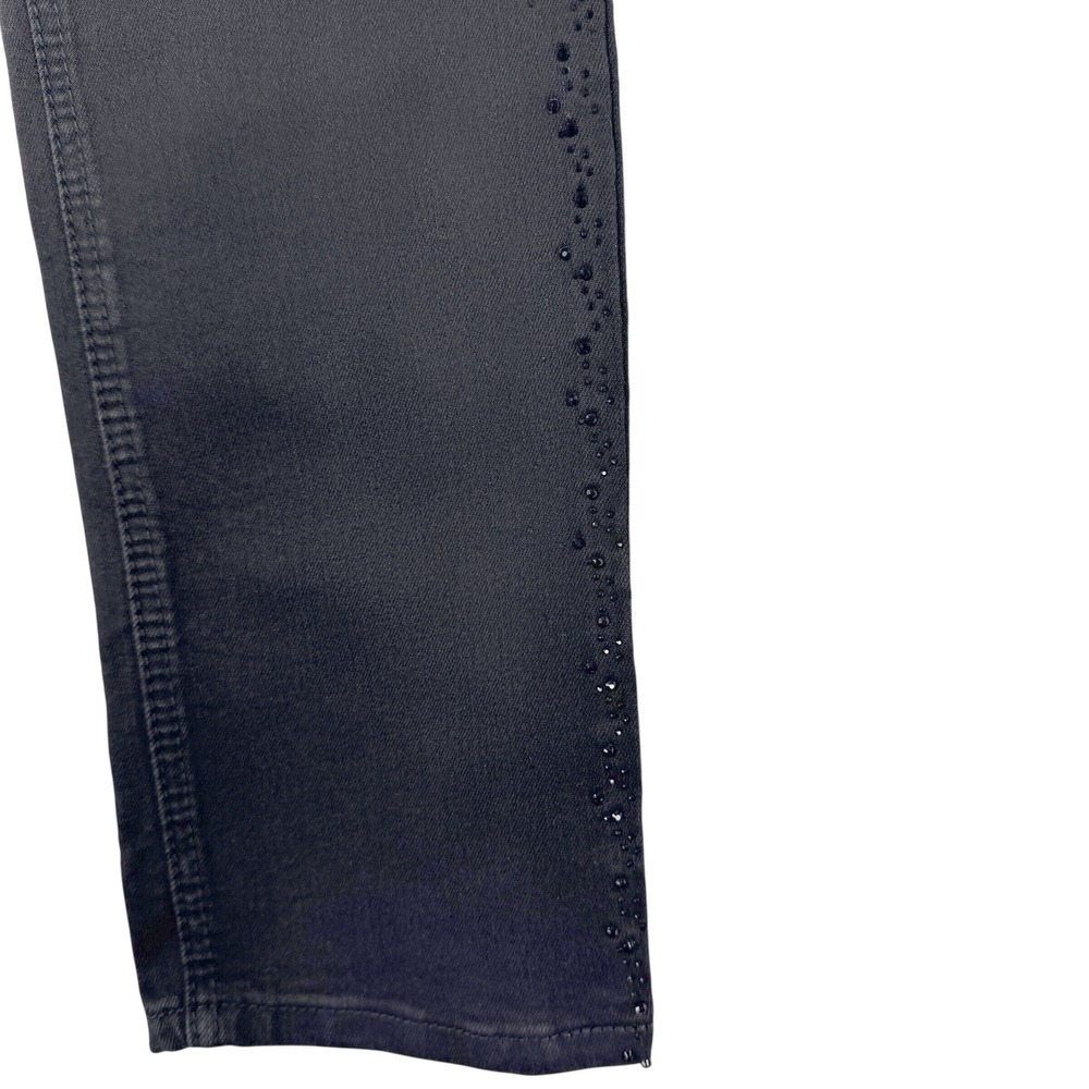 Christopher & Banks Petite Black Jeans Tapered Leg Embellished Modern‎ Fit 4P - Picture 3 of 10